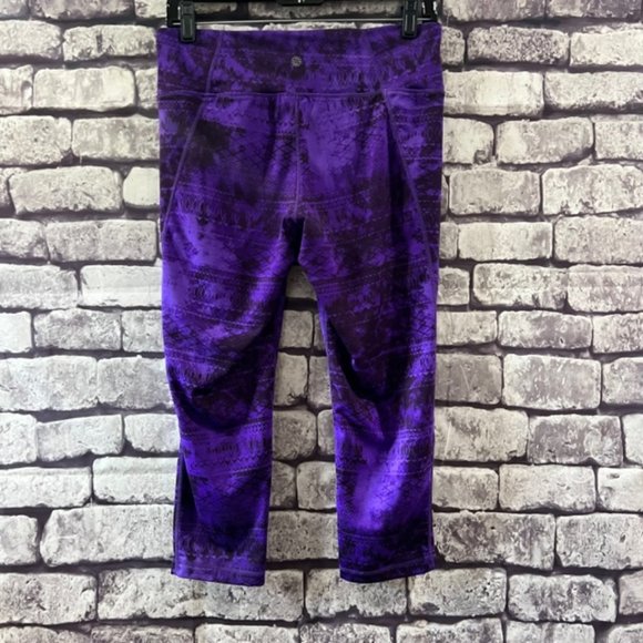 Tangerine Purple Pull On Elastic Waist Crops Size Medium - Picture 4 of 7